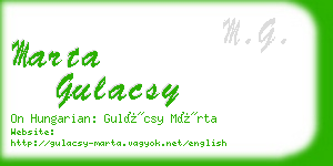 marta gulacsy business card